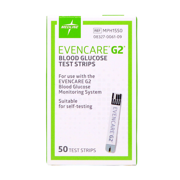 EVENCARE G2- TIRAS REACTIVAS PARA GLUCEMIA (50 qty)