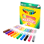 CRAYOLA - MARCADORES DE COLORES (10 LÍNEA AMPLIA)