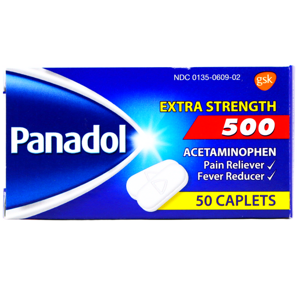 PANADOL EXTRA STRENGTH (50 CAPLETS, 500 MG)