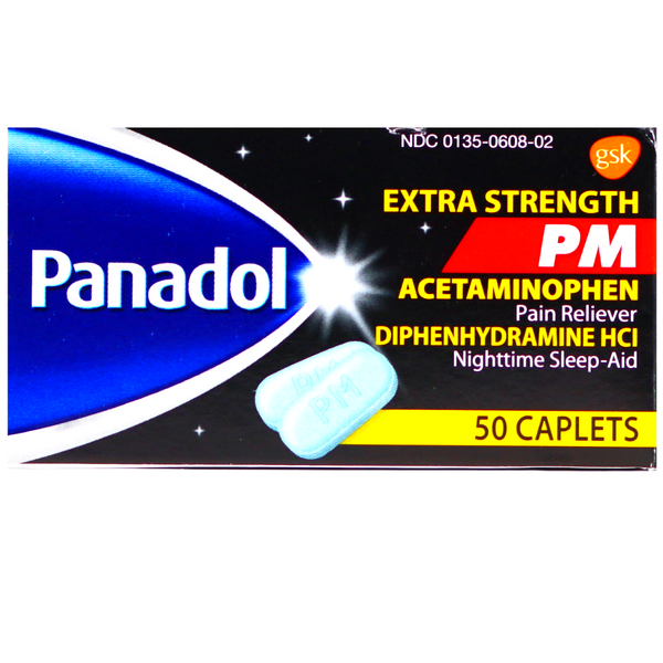 PANADOL PM - EXTRA STRENGHT (50 CAPLETS, 500 MG)