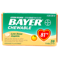 BAYER - CHEWABLE (36 TABLETS, 81 MG)