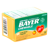 BAYER - CHEWABLE (36 TABLETS, 81 MG)