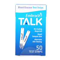 TALK BLOOD GLUCOSE TEST STRIPS (50 qty)