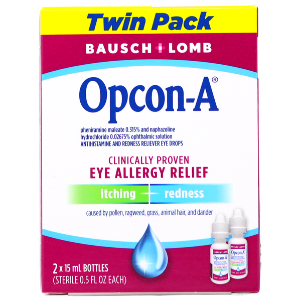 OPCON-A   -  EYE ALLERGY RELIEF (2X 15ML BOTTLES)