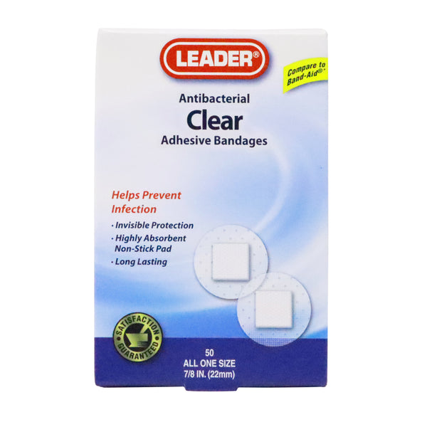 ANTIBACTERIAL ADHESIVE BANDAGES (50 CURITAS) CLEAR