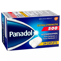 Panadol - Extra Strength 500 mg - 24 Cápsulas