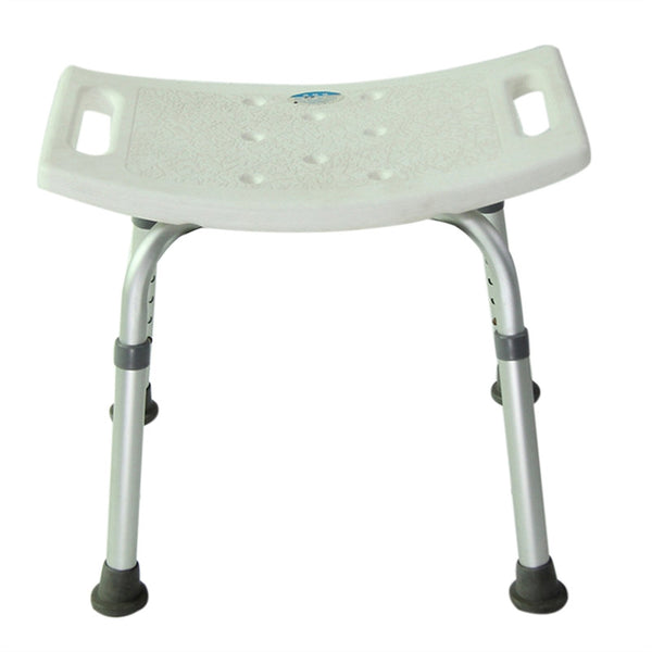 Bath Shower 6-Height Adjustable Medical Bench Chair Bathtub Stool Seat (White)